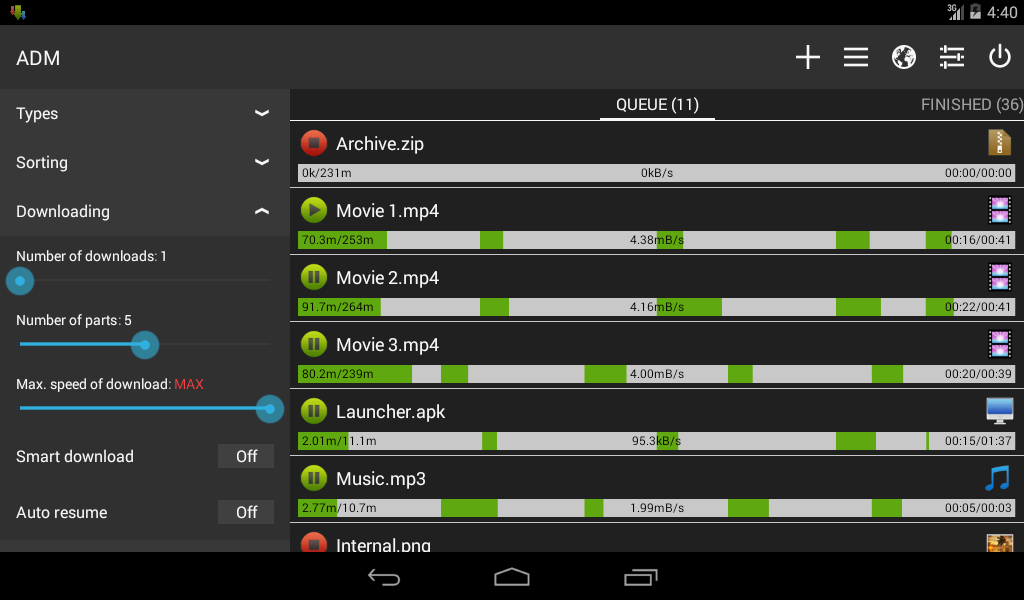 Advanced Download Manager - screenshot