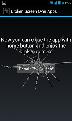 Broken Screen Over Apps