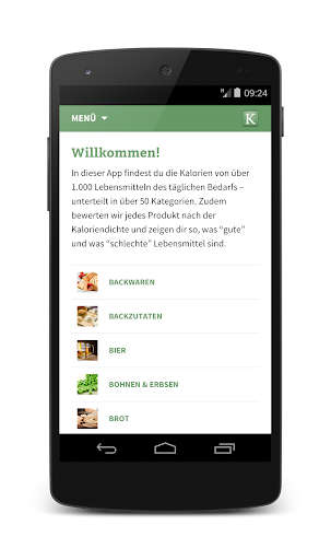 Kalorientabelle App