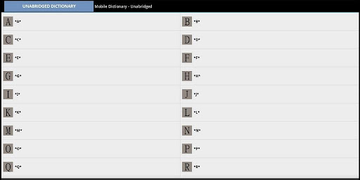 Mobile Dictionary - Unabridged