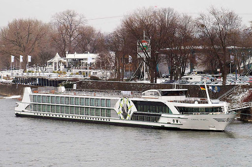 Tauck's 118-passenger Swiss Jewel river cruise ship in Cologne, Germany.