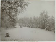 Het park bij landhuis De Wildbaan, Driebergen, in de sneeuw