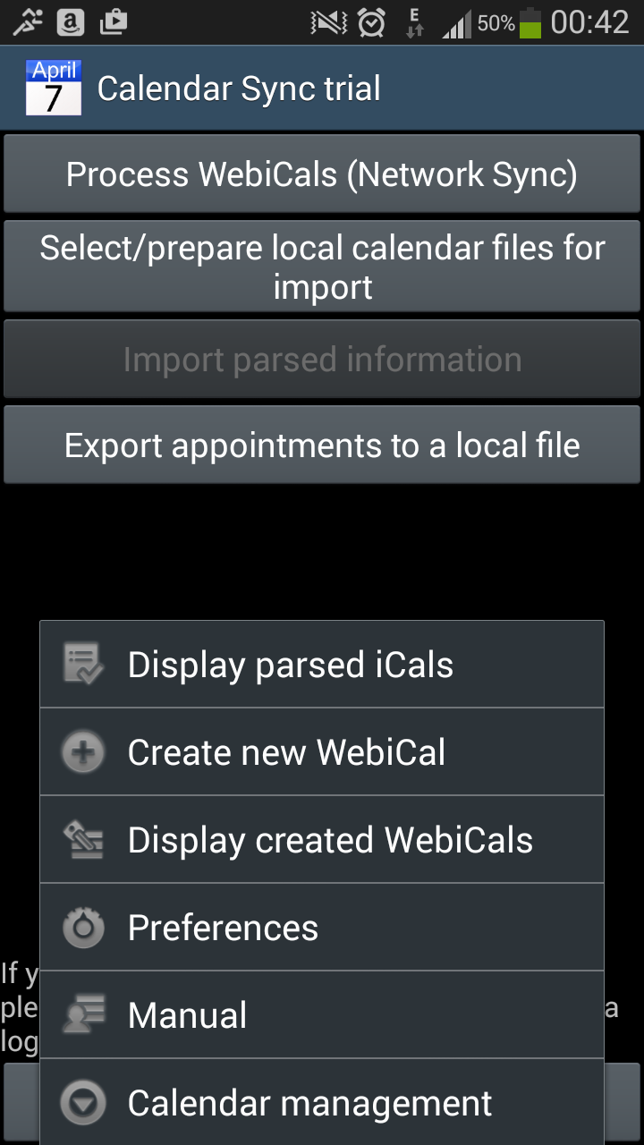 Android application CalendarSync - CalDAV and more screenshort