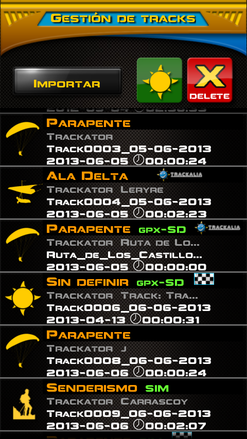Trackator Screen 2