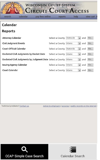 Wisconsin CCAP Case Search