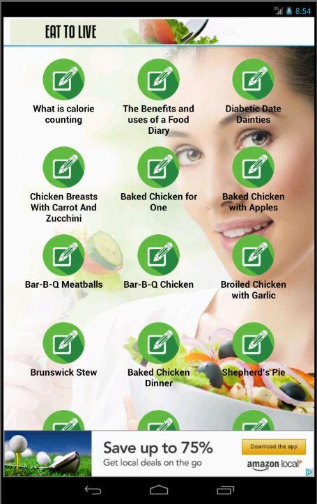 Eat to Live Recipes Cookbook Screen 1