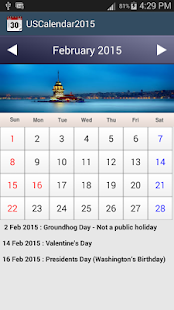 Free Download US Calendar 2015 APK for Android