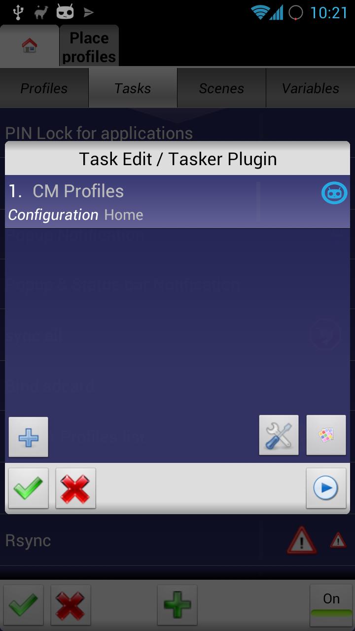 CyanogenMod Profiles Shortcut Screen 3