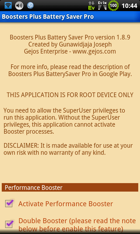 BOOSTERS PLUS BATTERYSAVER PRO - screenshot