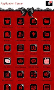 Red Rose Lace GO SMS Theme Screenshots 3