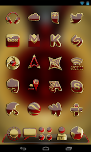 Next Launcher Thème d'or rouge - screenshot thumbnail