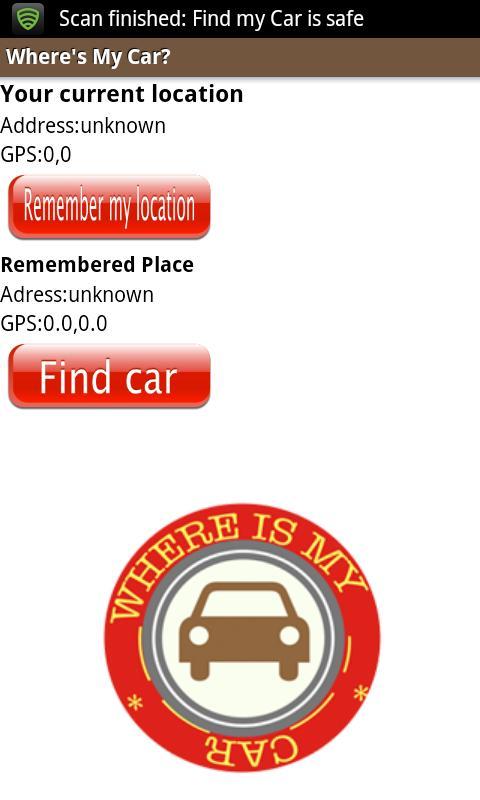 Find my car(old) Screen 2