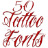 Fonts for FlipFont Tattoo