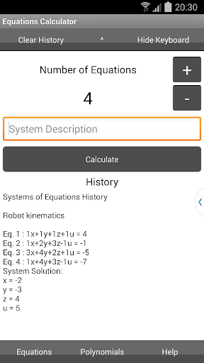 Equations Calculator