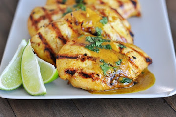 Grilled Lime Coconut Chicken with Coconut Rice