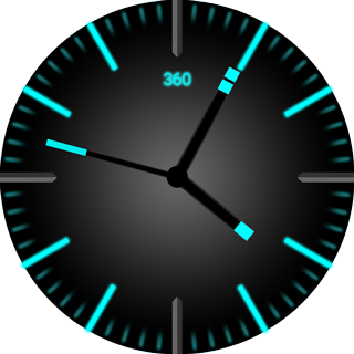 Cyan Glow Watch Face