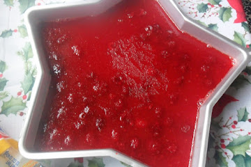 Raspberry Jello Salad with Marshmallow Drizzle