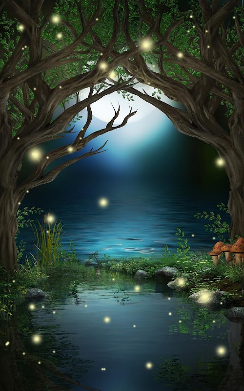 Android application Fireflies Live Wallpaper screenshort