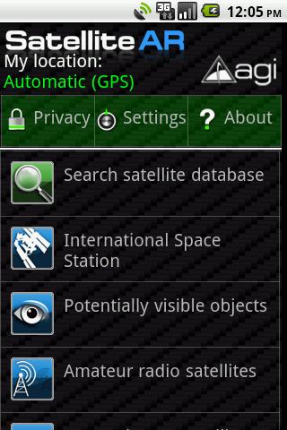 Android application Satellite AR screenshort