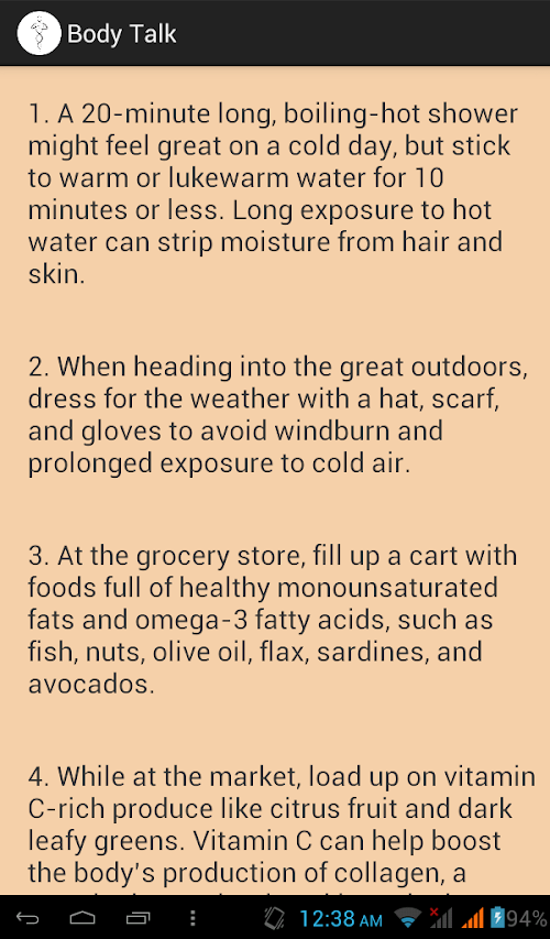Android application Body Talk screenshort