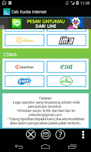 Cek Kuota Internet 