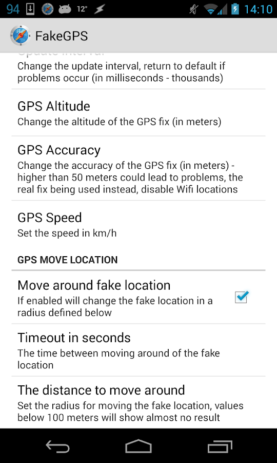    Fake GPS Location Spoofer- screenshot  