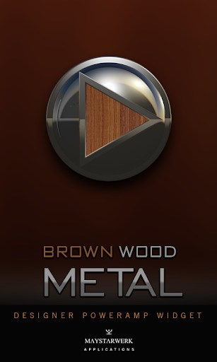 Poweramp Widget Brown Wood Met