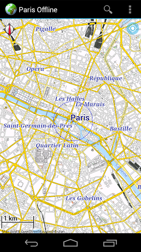 Offline Map Paris France