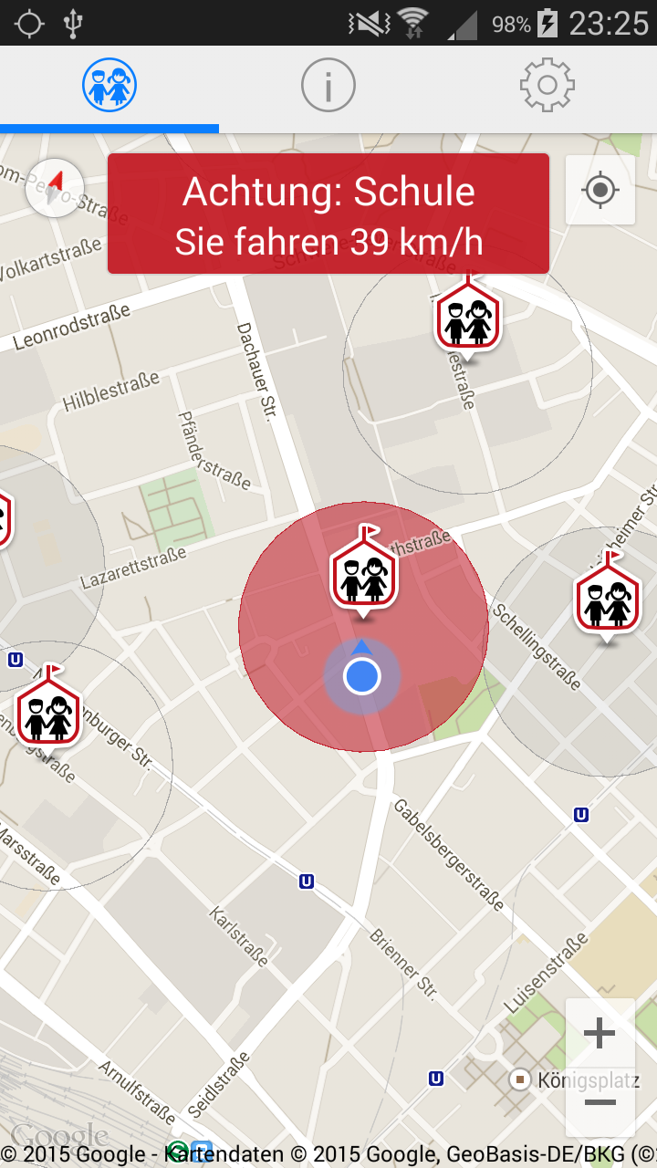 Schutzranzen Autofahrer App Screen 2