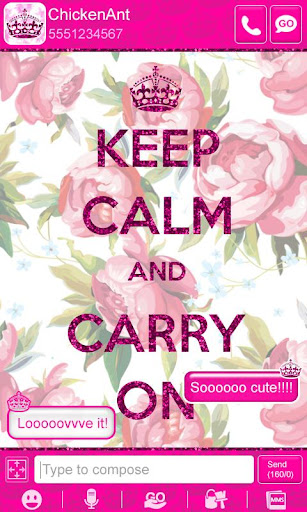 【免費個人化App】Keep Calm Carry On Theme SMS-APP點子