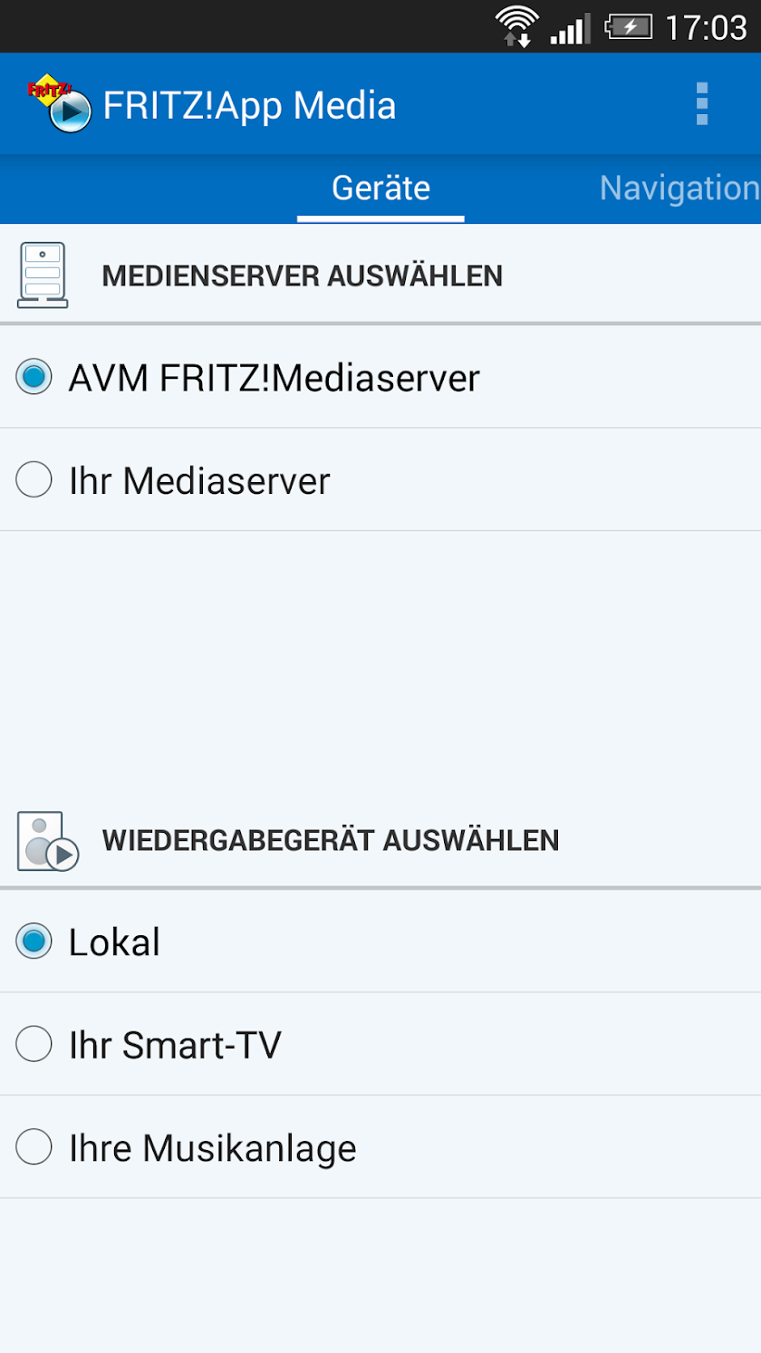 FRITZ!App Media Screen 1