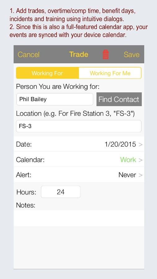 FireSync Shift Calendar Android Apps on Google Play