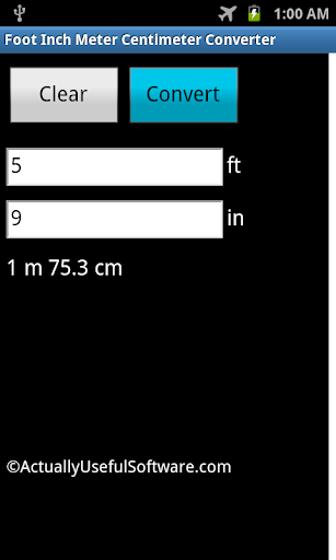 Foot Inch Meter Centimeter Con