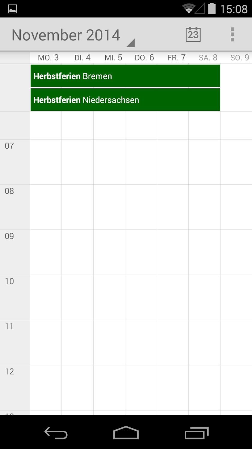 Ferienkalender Screen 2