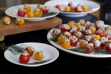 Quinoa and Goat Cheese Stuffed Cherry Tomatoes