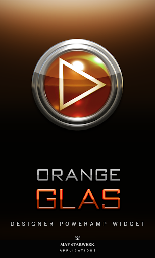 Poweramp Widget Orange Glas