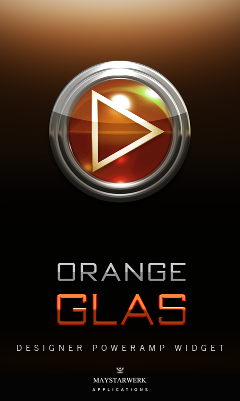 Android application Poweramp Widget Orange Glas screenshort