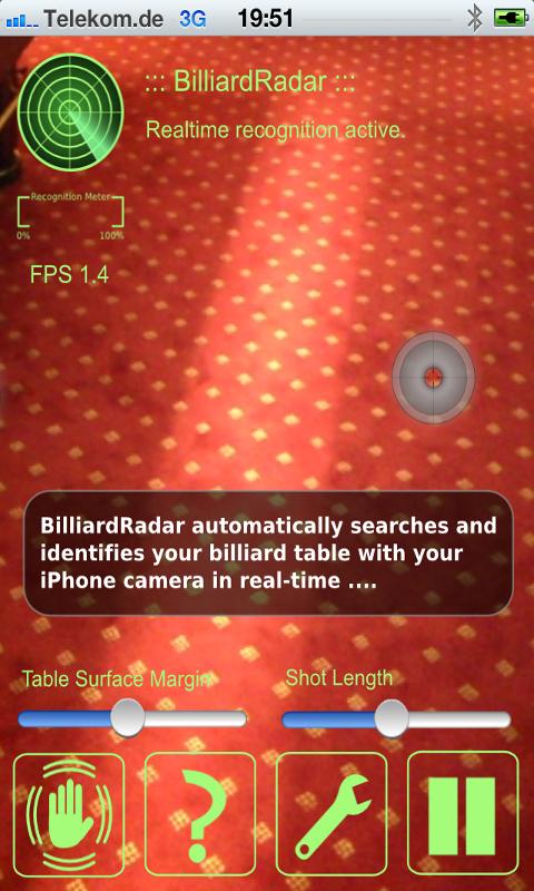 BilliardRadar™ Screen 1