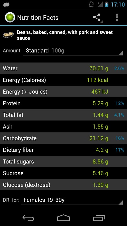 Nutrition Facts Android Apps on Google Play