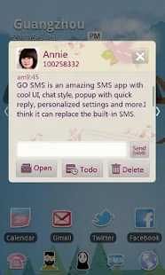 GO SMS Pro Love Letter Theme - screenshot thumbnail