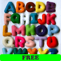 Alphabet, numbers and colors F logo