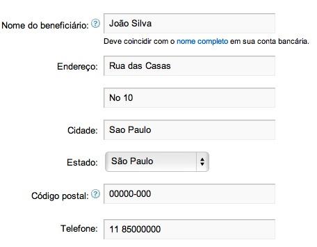 Inserir os detalhes do endereço de pagamento no Google AdSense - Ajuda ...