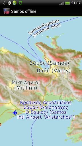 Samos Ikaria offline map