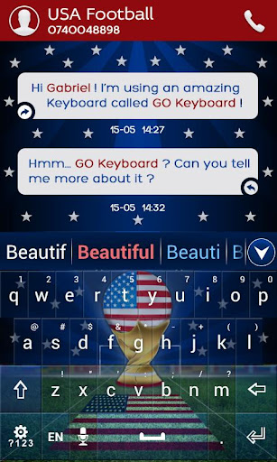 【免費個人化App】Soccer USA Keyboard Theme-APP點子