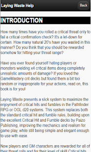  Laying Waste: Critical Hit App  