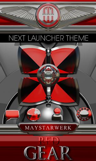 Next Launcher Theme Red Gear