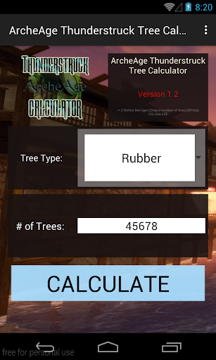 ArcheAge TS Tree Calculator