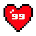 8-bit Heart Battery Widget