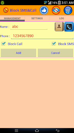 Block SMS And Call