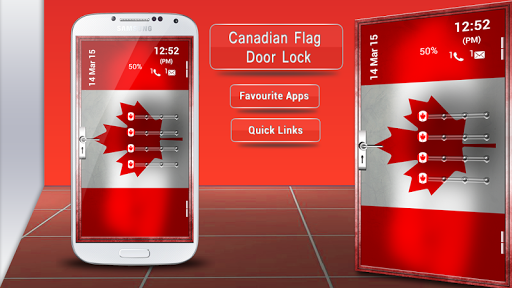 Canadian Flag Door Lock